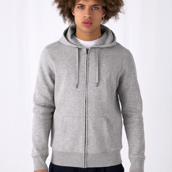 B&C Mens King Zipped Hooded Sweat Thumbnail